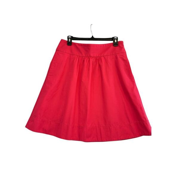 J. Crew Dresses & Skirts - J. Crew Women's Flare Big Band Mini Skirt Size 4 Pink Coral 100% Cotton Casual